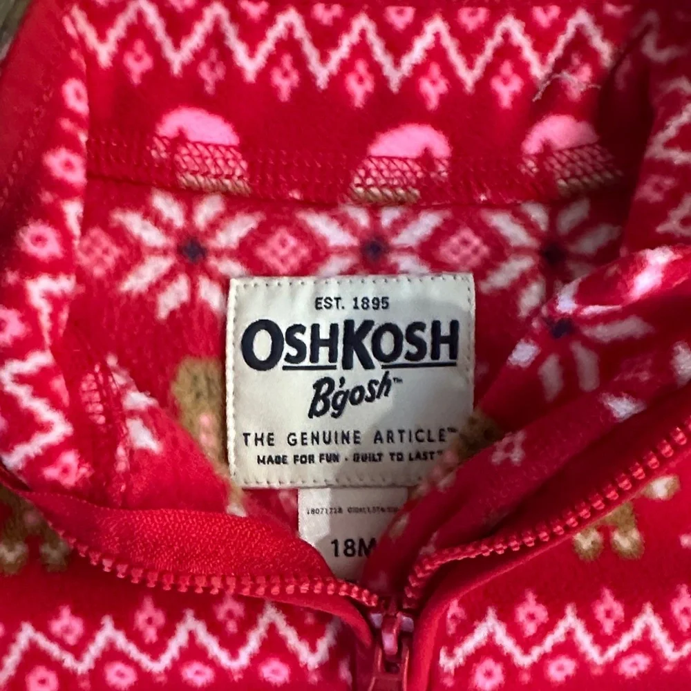 OshKosh B'gosh Red‎ and Pink Patterned Sweater